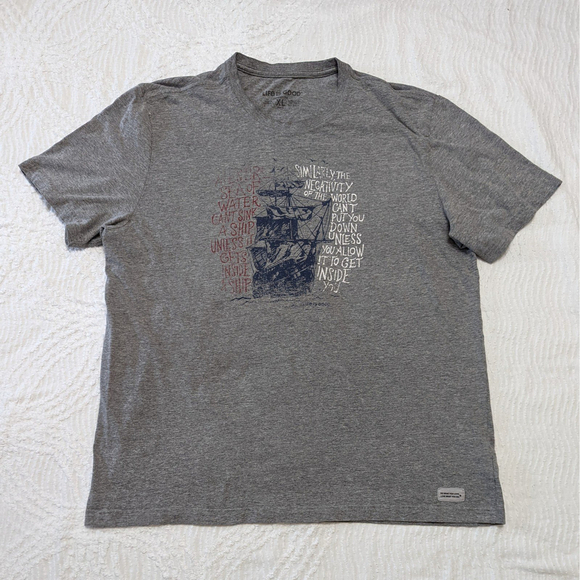 Life Is Good Other - Life Is Good Men's XL Print Crusher Tee T-Shirt Motivational Positivity
